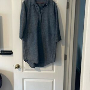 Casual Blue Tunic Shirt